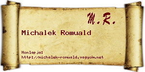 Michalek Romuald névjegykártya